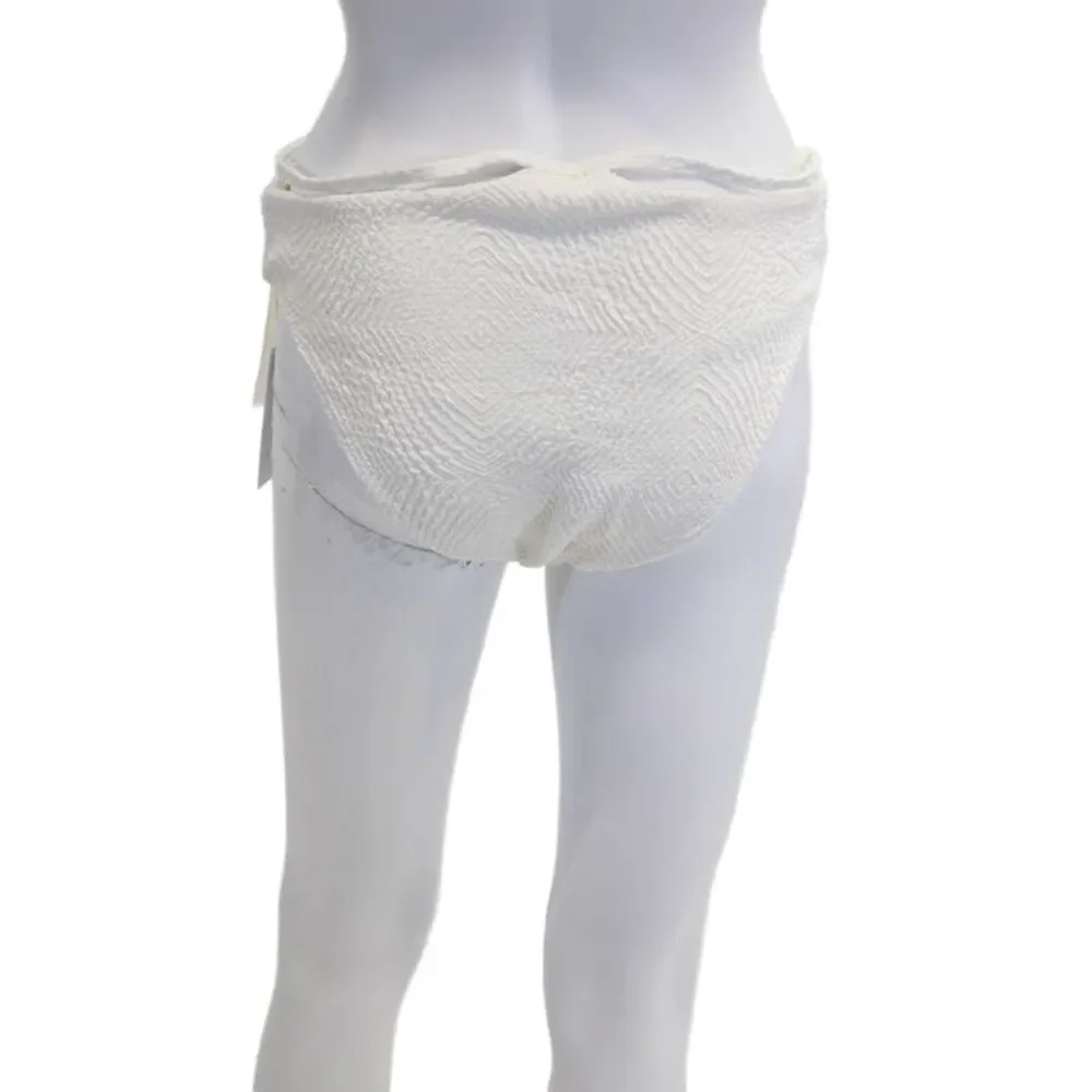 Devon Windsor Womens Cut Out Stretch Knit Iris Bikini Bottoms White Size XL